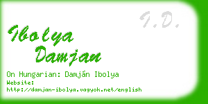 ibolya damjan business card